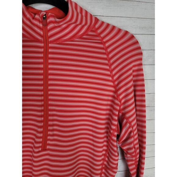 MOUNTAIN HARDWEAR RED STRIPE 1/4 ZIP PULLOVER, SZ MEDIUM - Picture 2 of 13